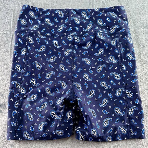 Lands' End Other - Lands' End Bike Swim Shorts Women's M High Waisted 6" UPF 50 Chlorine Resistant